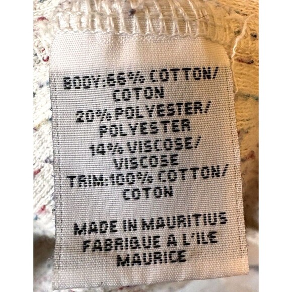 Cooperative Sweater M Multicolor Textured Crew Neck Pullover Cotton Blend - Picture 5 of 9